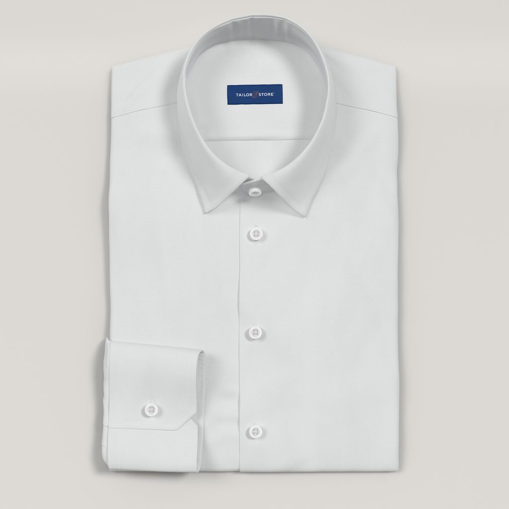 White textured dobby business shirt