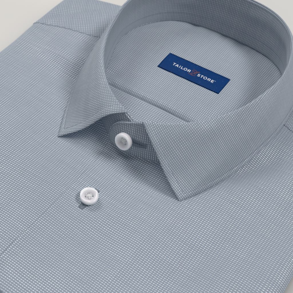 Light gray textured easy iron business shirt