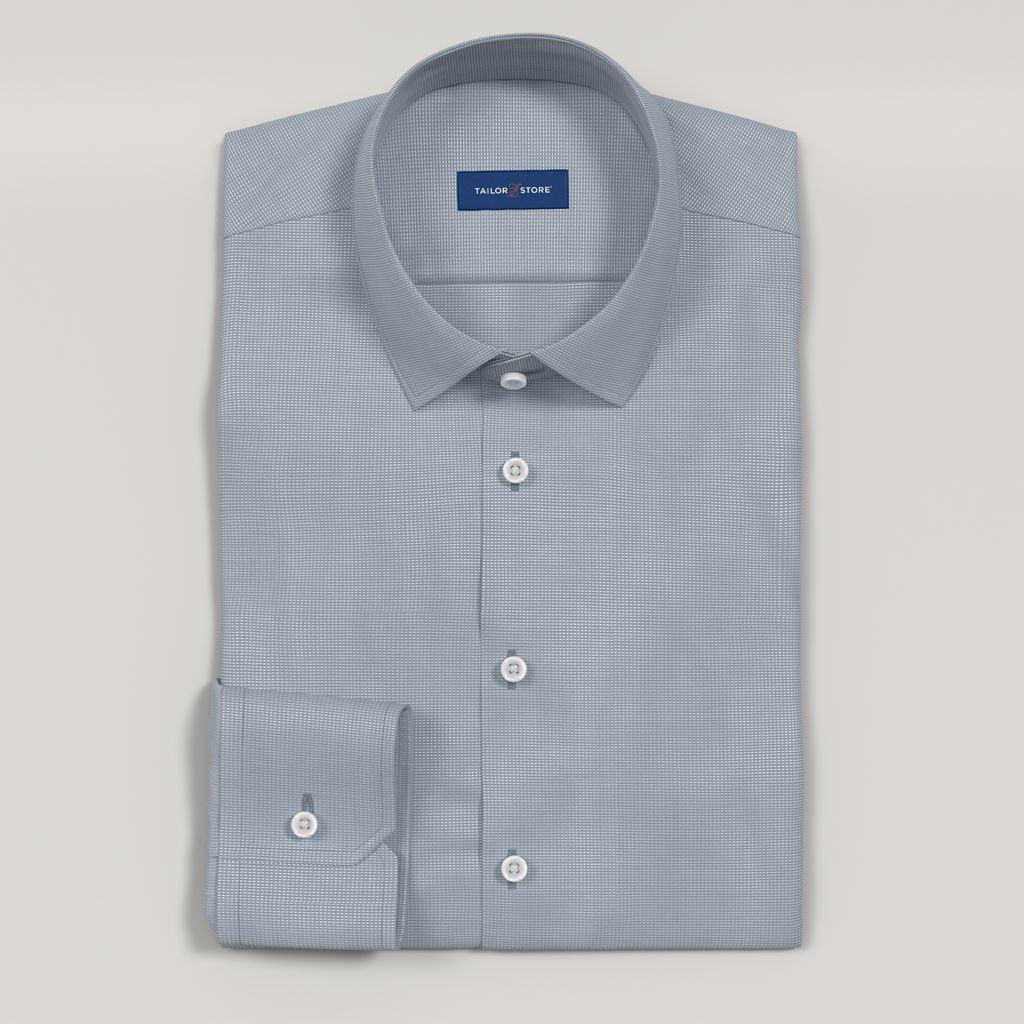 Light gray textured easy iron business shirt