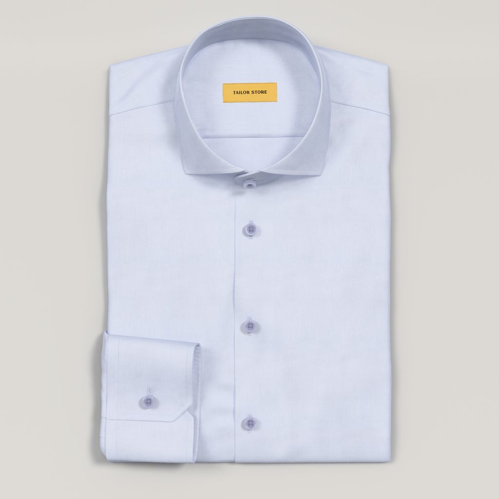 Chemise de business bleu clair sans repassage 