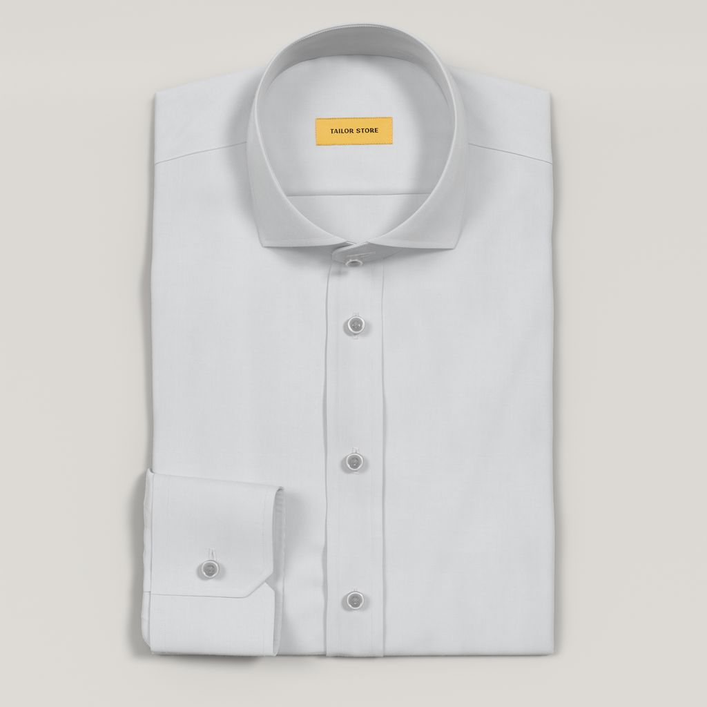 Chemise en popeline gris clair facile à repasser