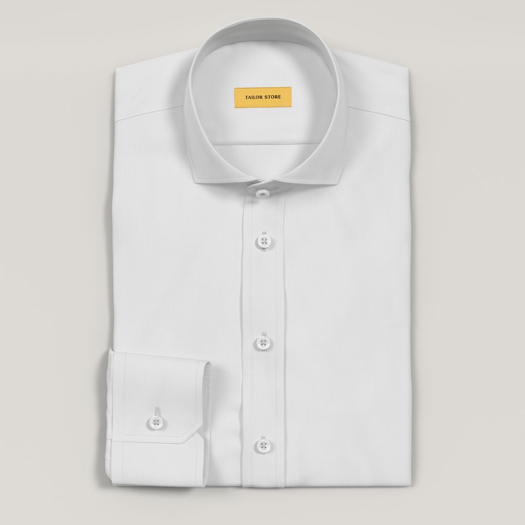 Chemise en sergé à chevrons blancs, facile à repasser