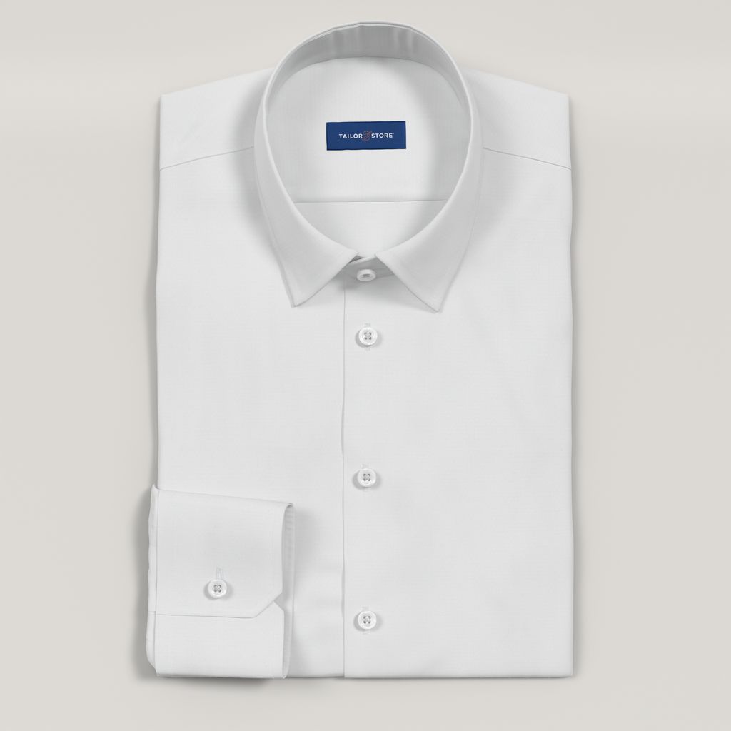 White dobby easy iron organic cotton shirt