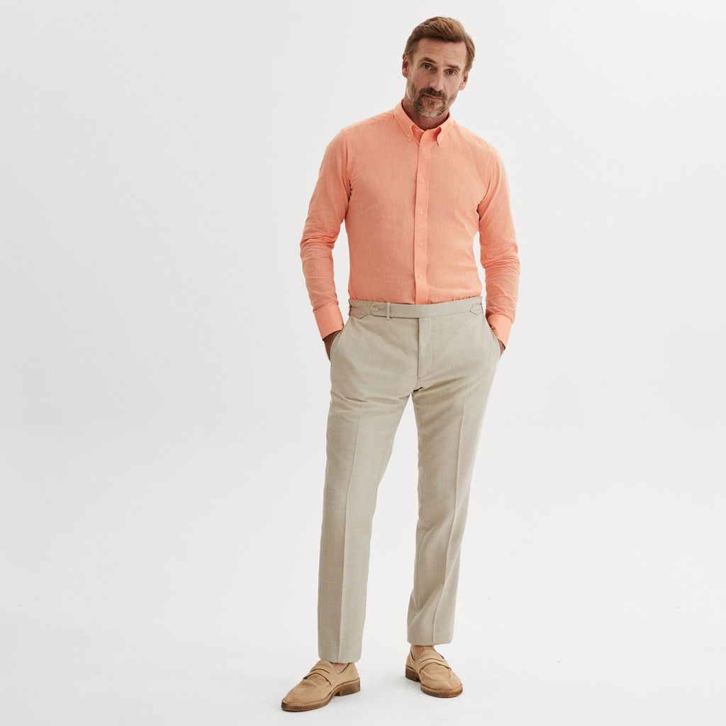 orange business shirt