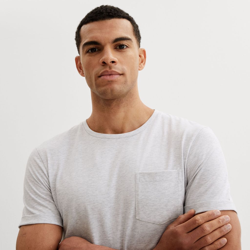 Light gray melange t-shirt