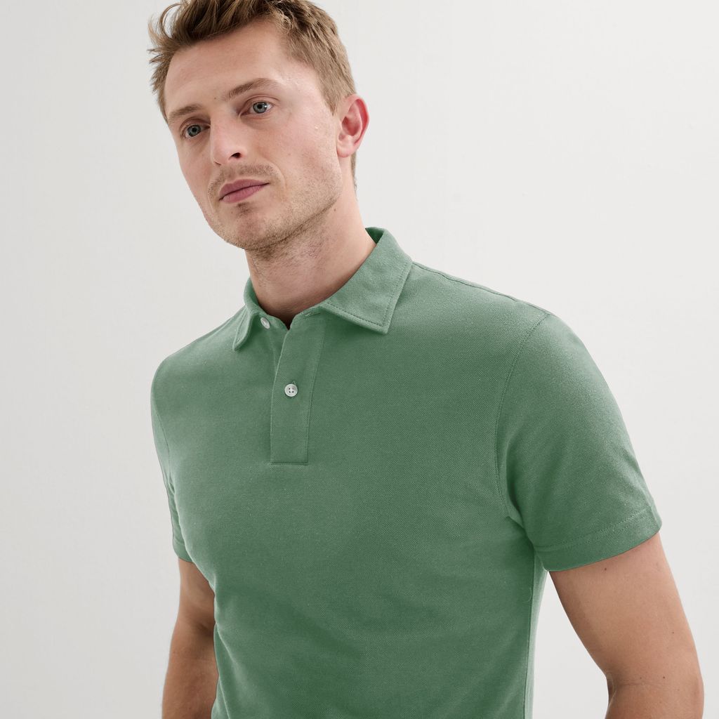 Soft green polo shirt