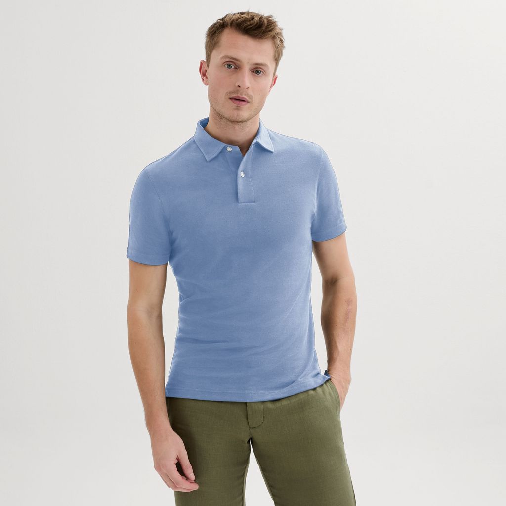 Sky blue polo shirt