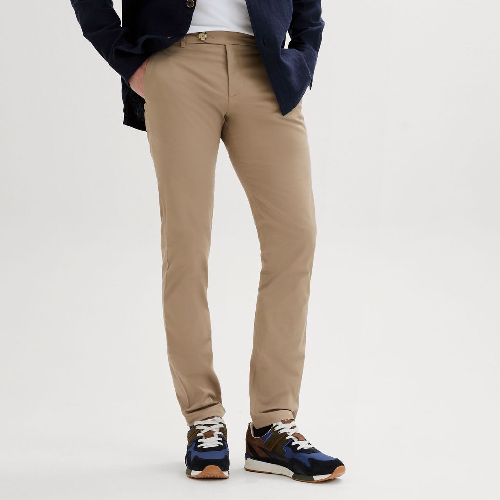 Khaki stretch chinos