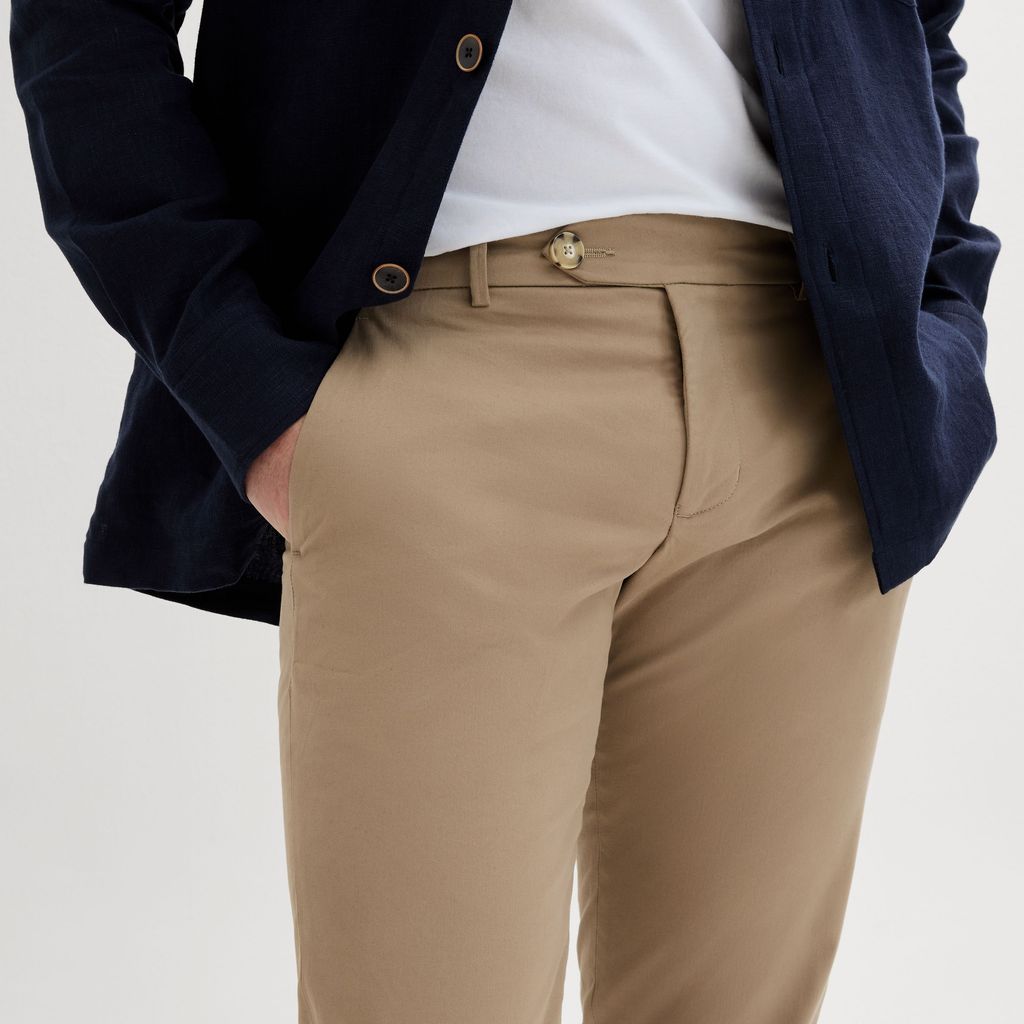 Khaki stretch chinos
