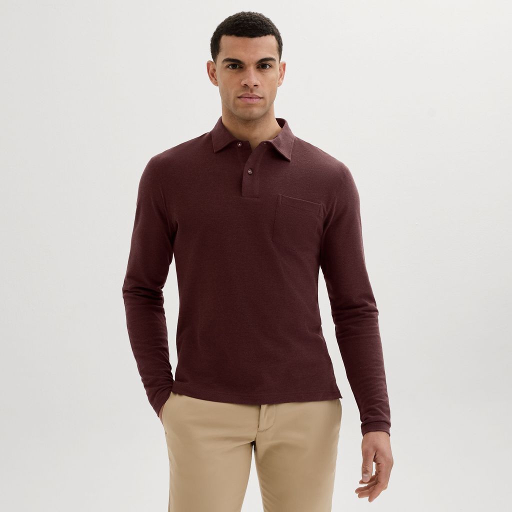 Polo bordeaux chiné