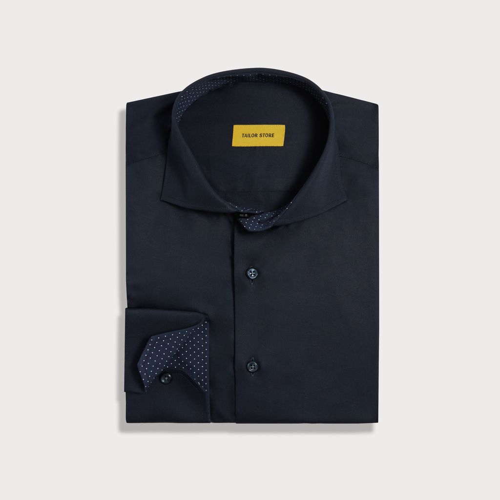 Navy dress shirt with contrast
