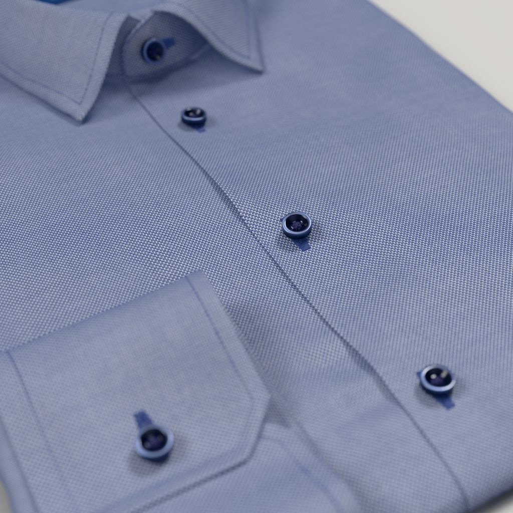 Chemise bleue en franch oxford