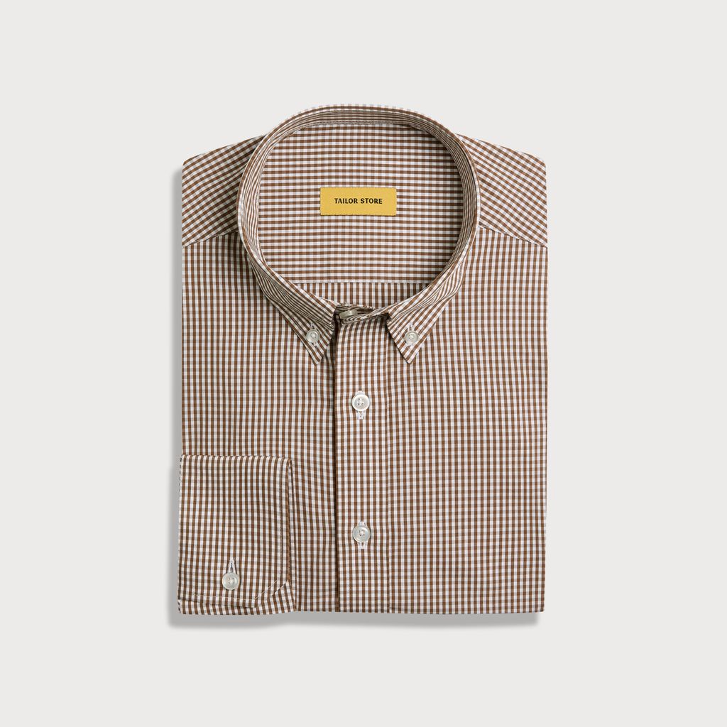 Ternet brun business-skjorte