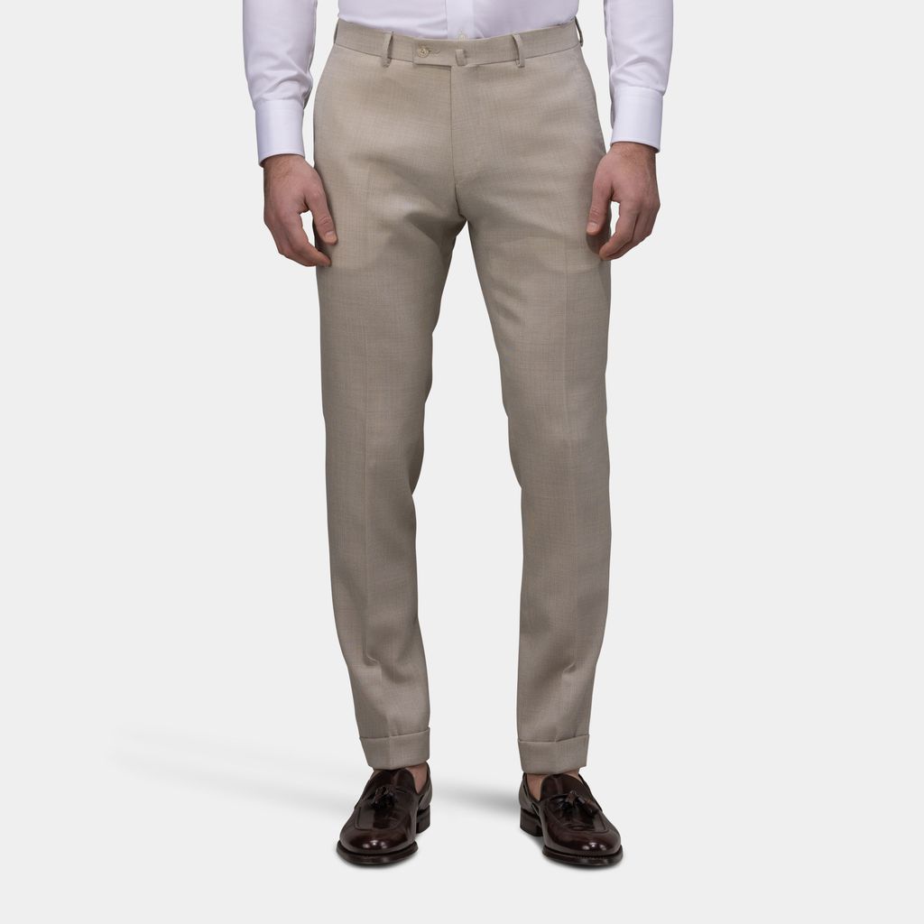 Elfenbeinfarbene Anzughose