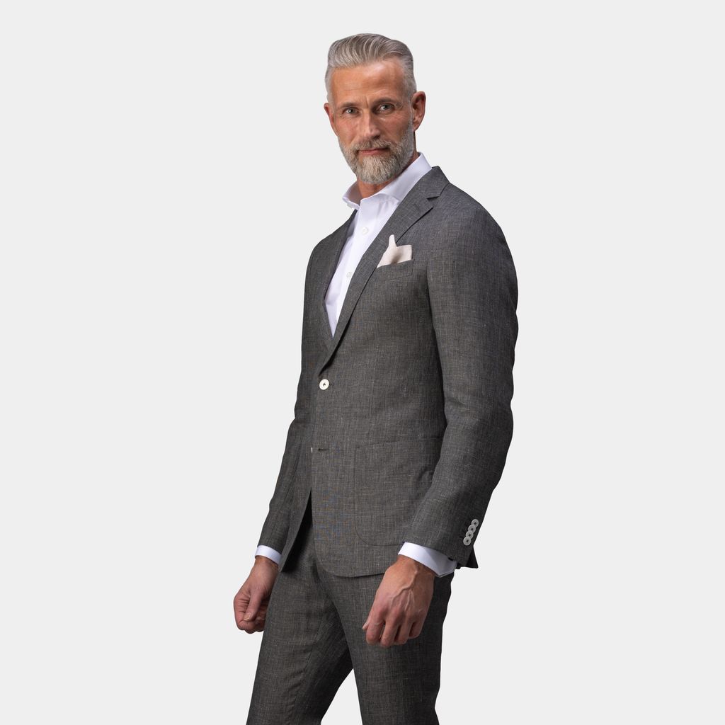 Light gray melange two-piece suit | Tailor Store®