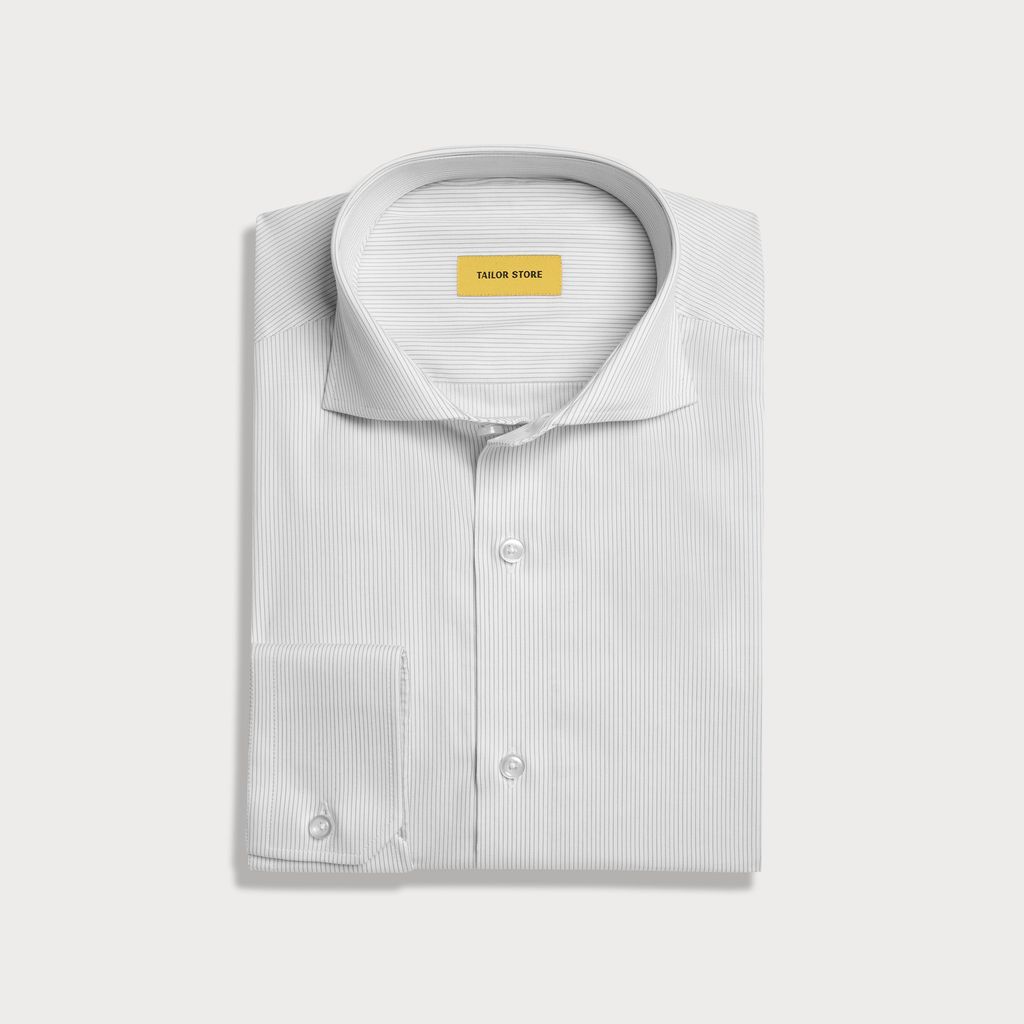 Gray striped business shirt