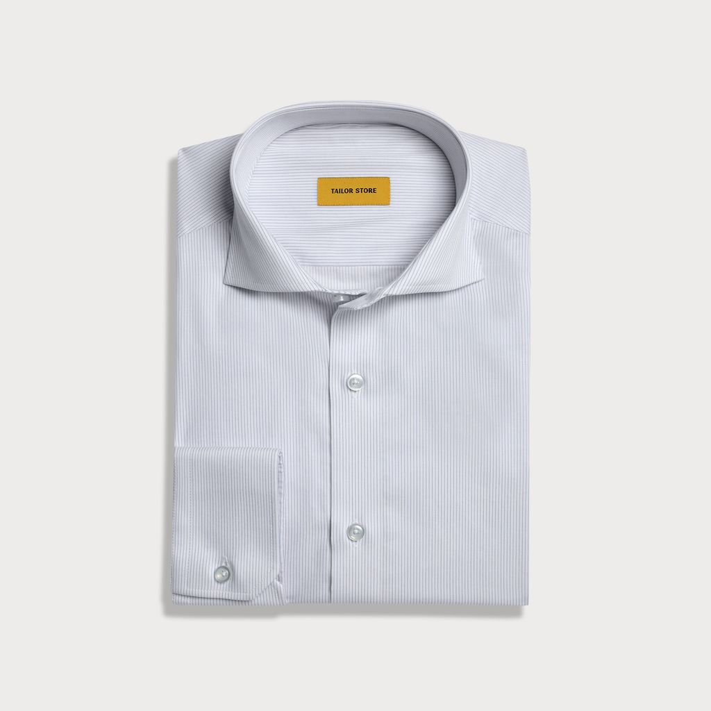 Marineblau gestreiftes Business-Hemd