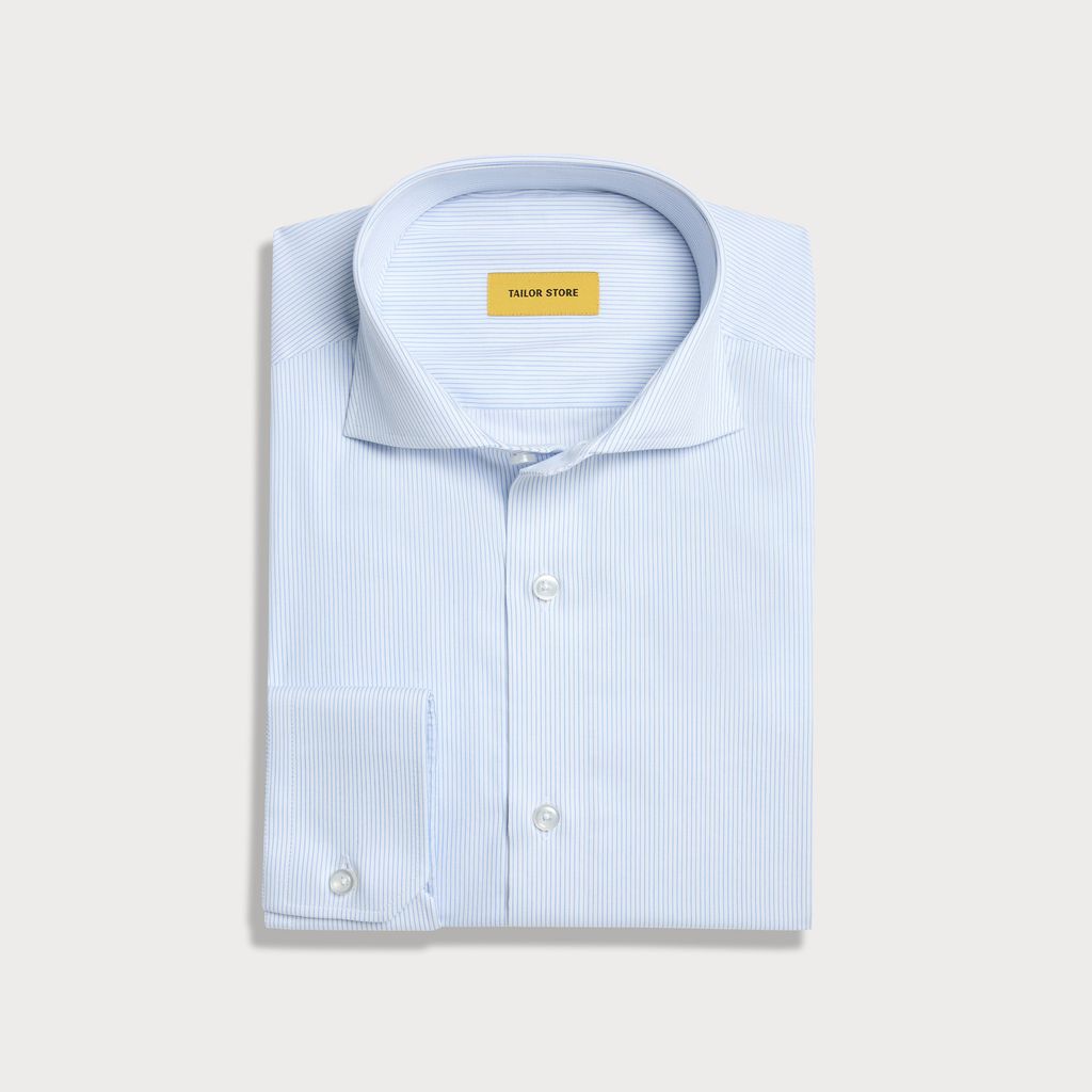 Hellblau gestreiftes Business-Hemd