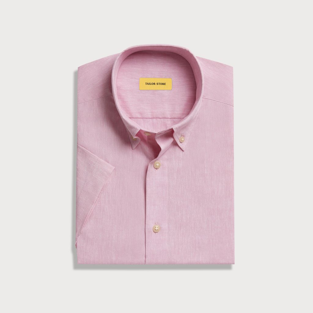 Chemise à manches courtes rose clair