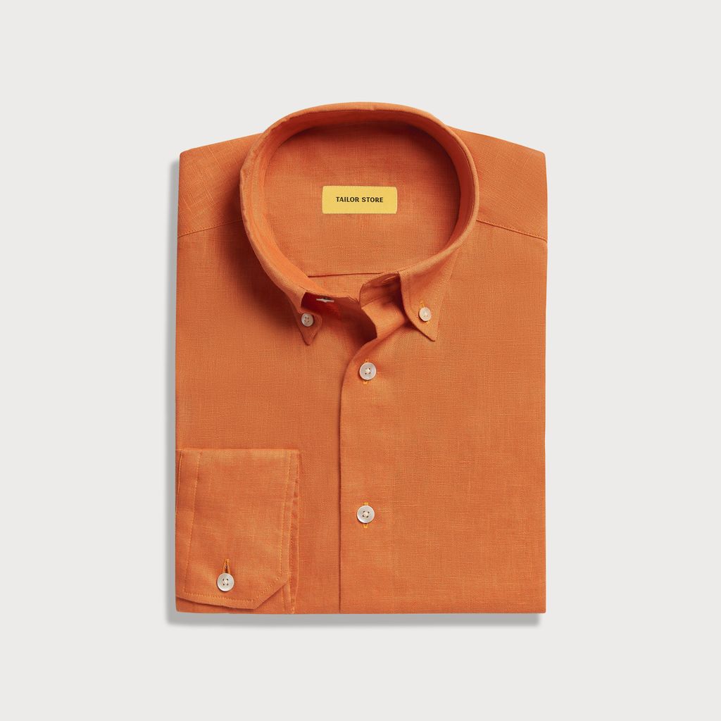 Orange linen shirt