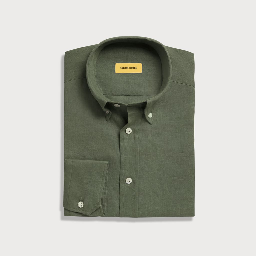Militärgrön linneskjorta