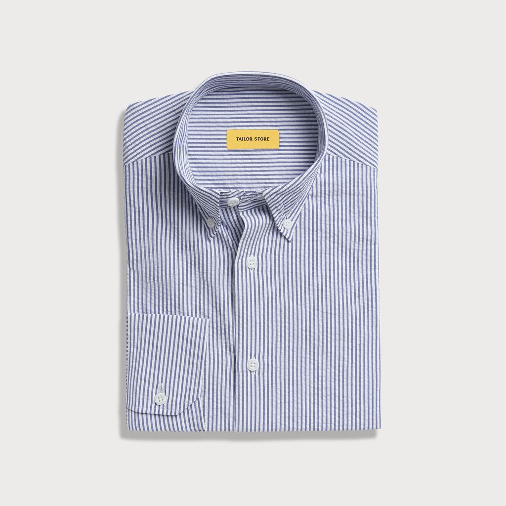 Striped seersucker shirt