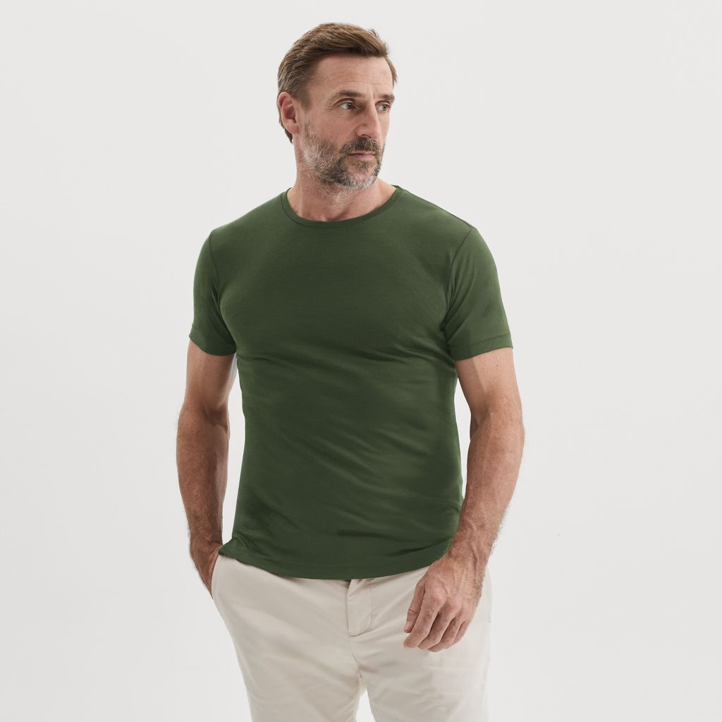 Forest Green Merino Wool T-Shirt