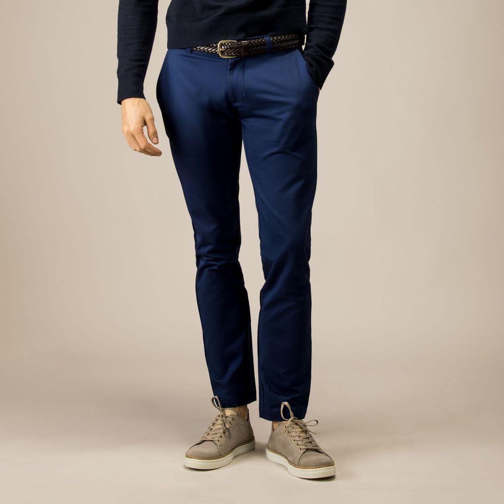 casual navy chinos