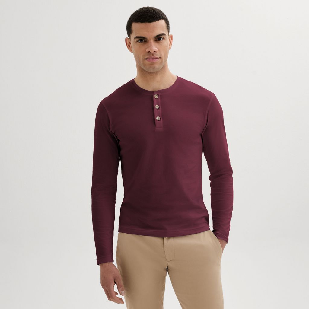 Burgundy Henley shirt