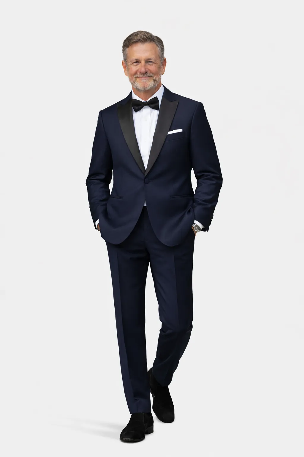Navy two-piece tuxedo
