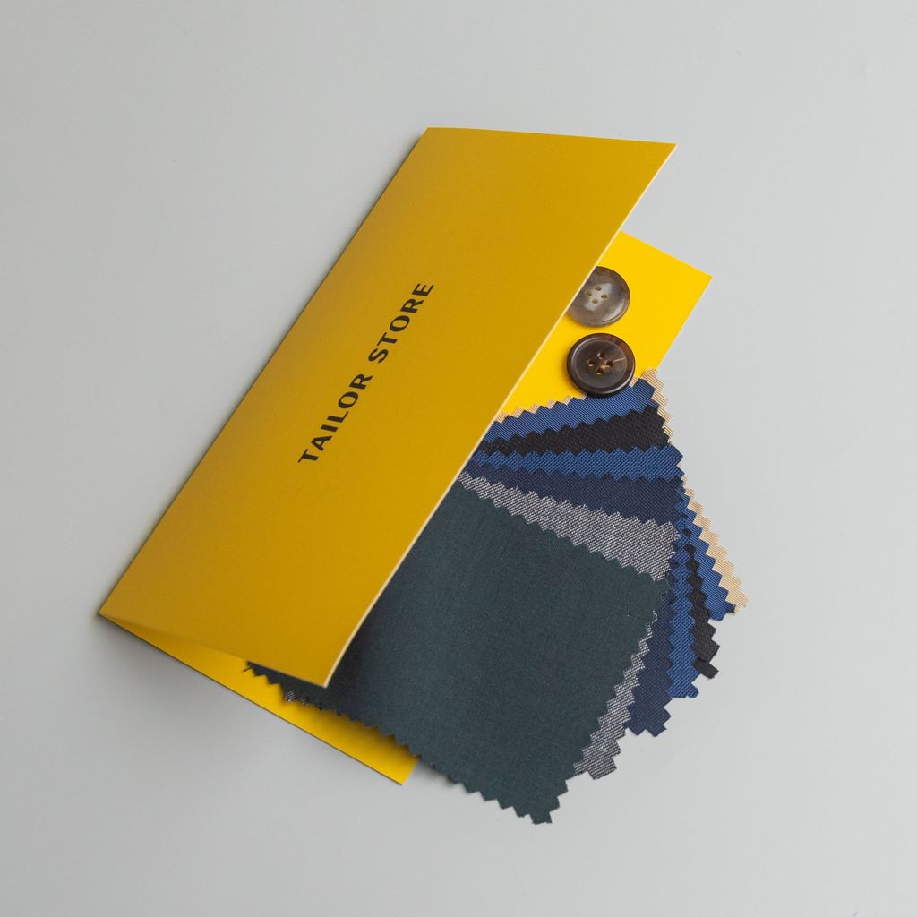 Sample book with classic suit options