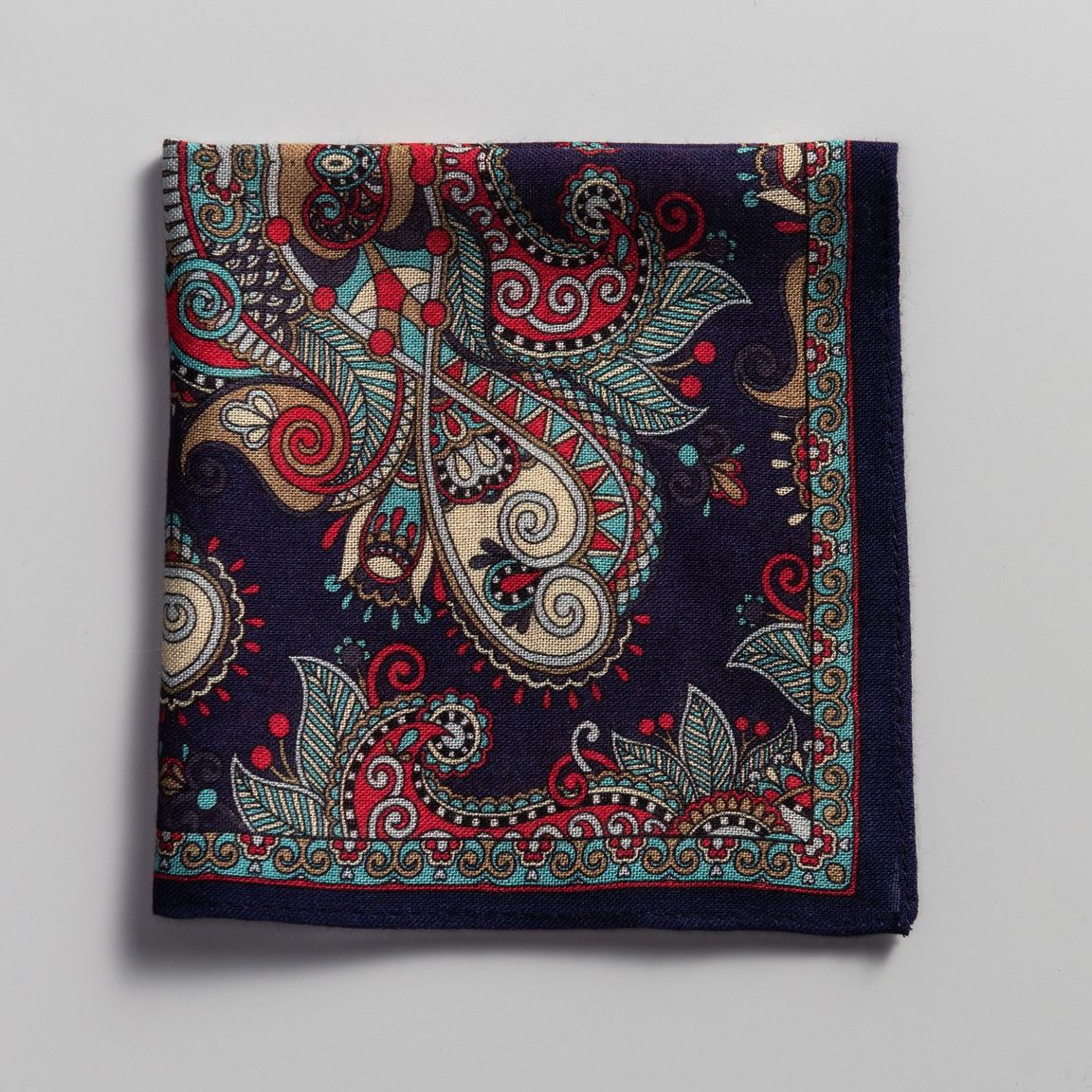 Oriental print pocket square