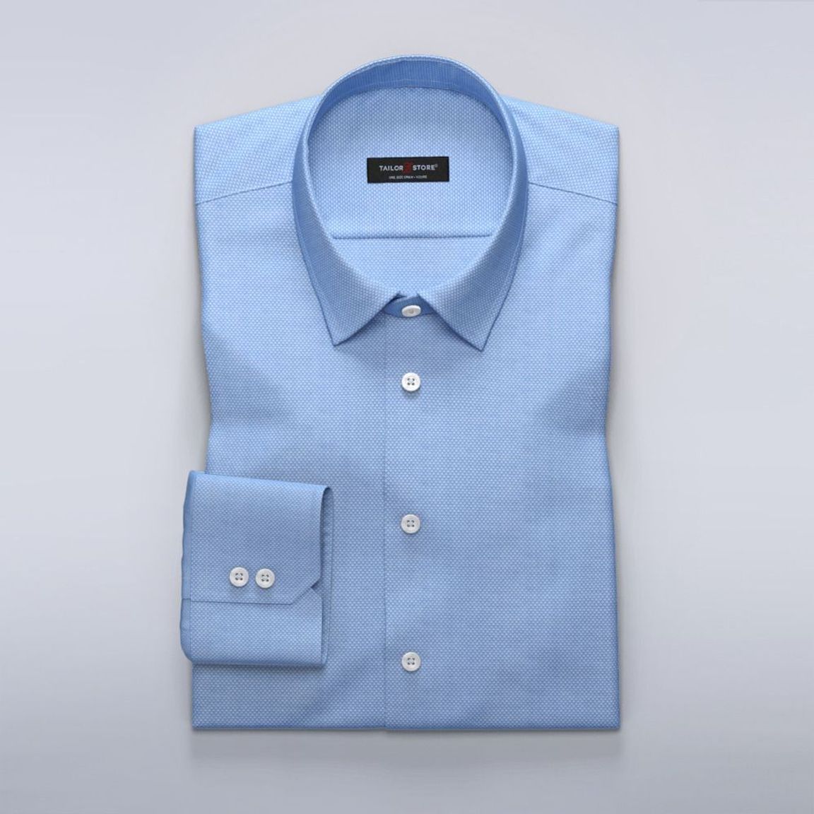 Women's business shirt in blue dobby