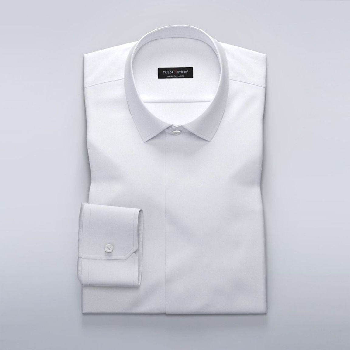 Women's business shirt in white dobby