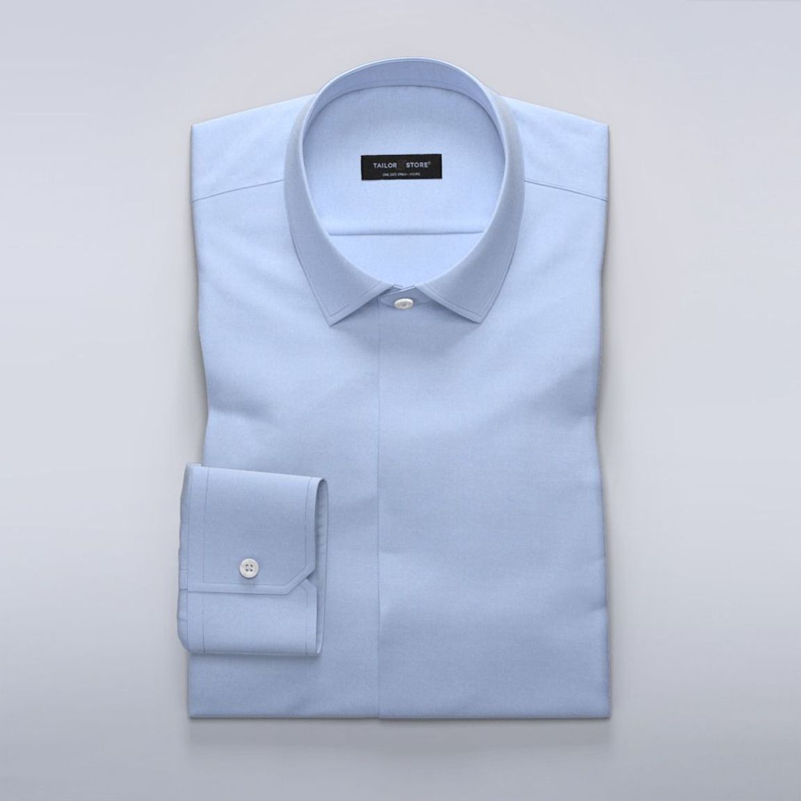 Women's business shirt in blue dobby