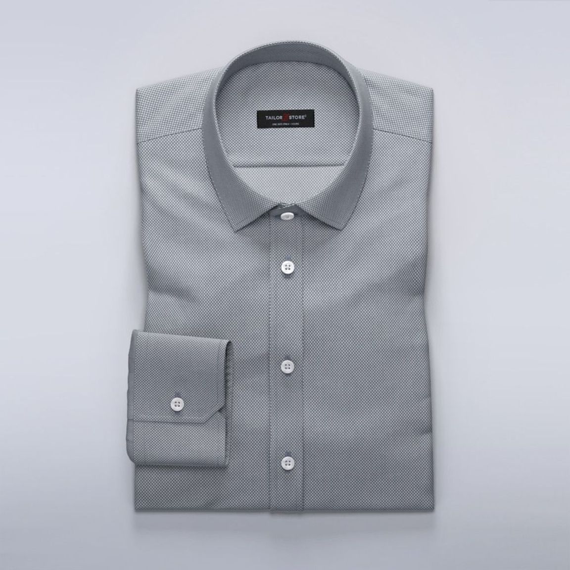 Women's business shirt in gray dobby