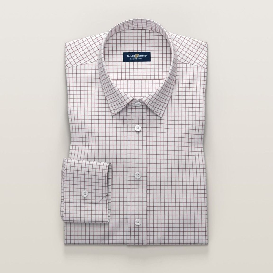 Red checkered business shirt | Tailor Store®