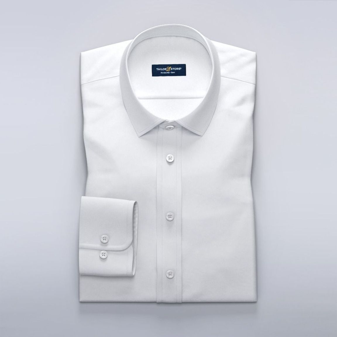 White shirt in cotton-Tencel twill fabric