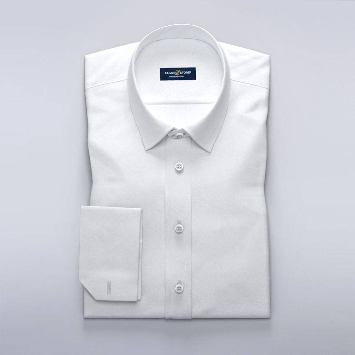 Business overhemd in luxe wit twill 