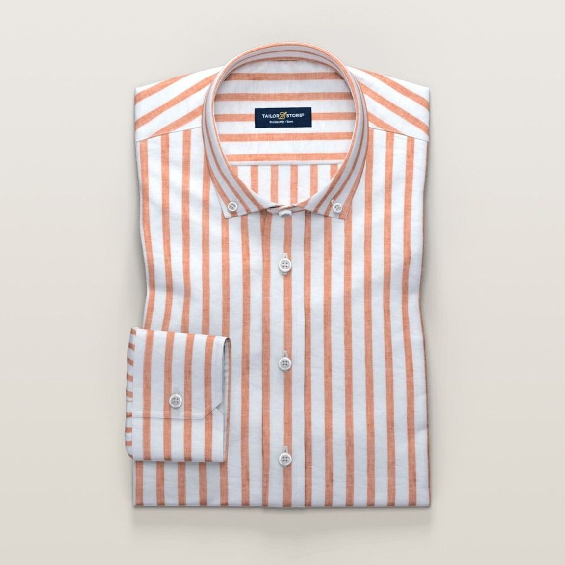 orange striped dress shirt