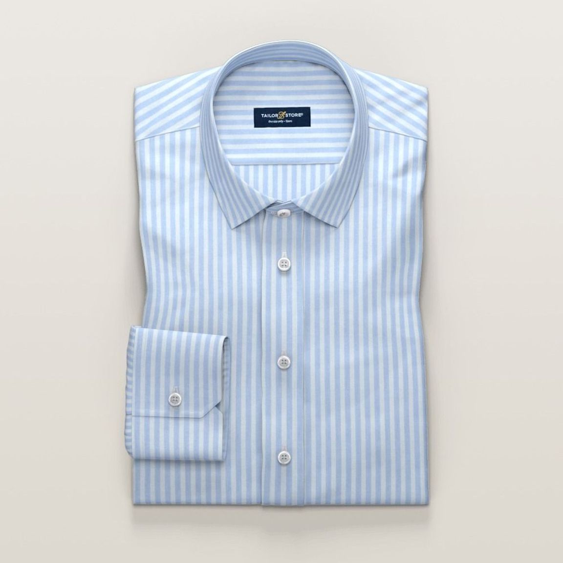 Light blue business shirt in 100% organic cotton | Tailor Store®