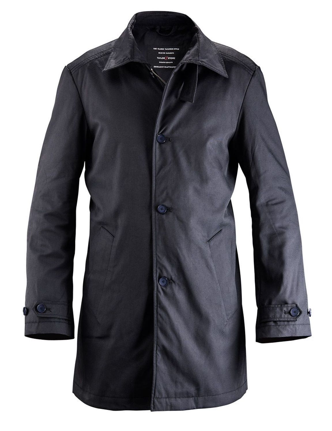 Navy blue tailor made classic car coat Tailor Store®