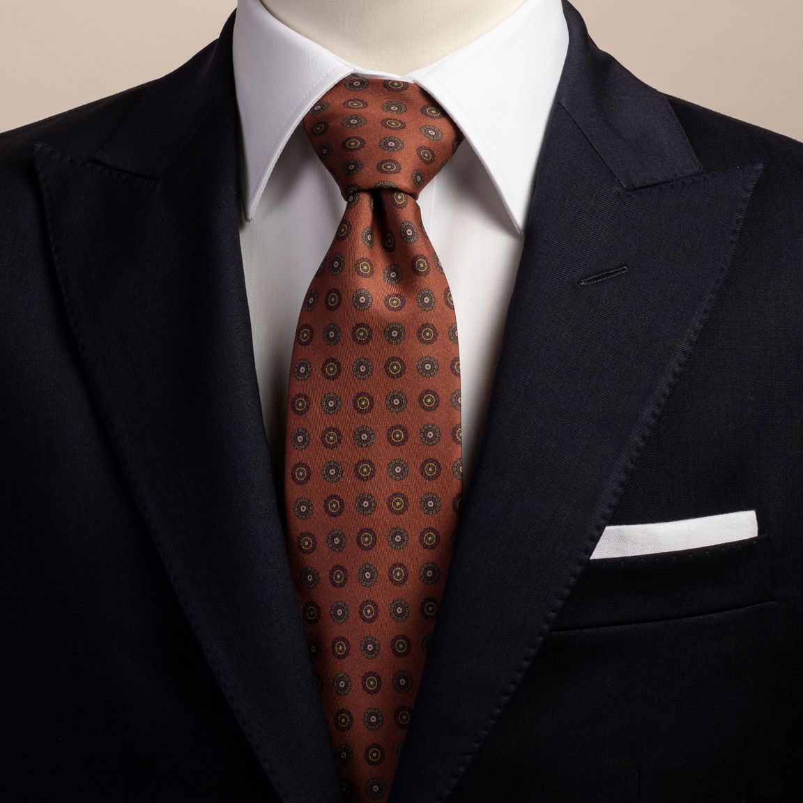 Patterned red silk tie | Tailor Store®