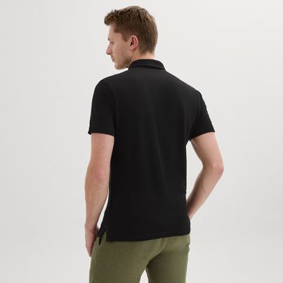 Black polo shirt