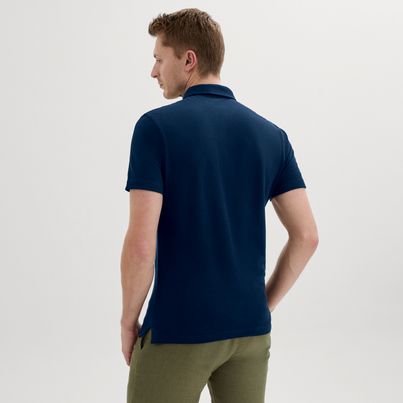 Deep blue polo shirt
