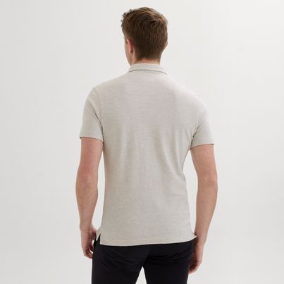 Beige melange polo shirt