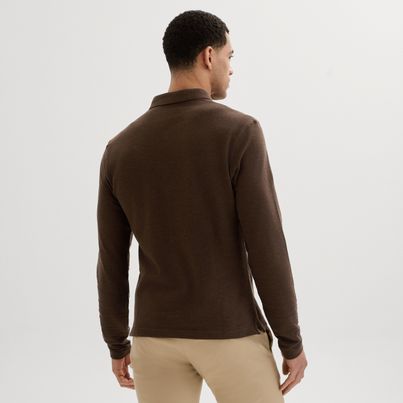 Walnut melange polo shirt