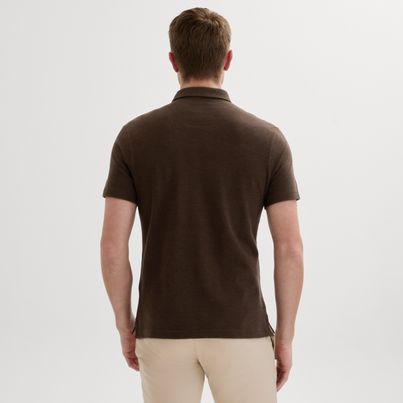 Walnut melange polo shirt