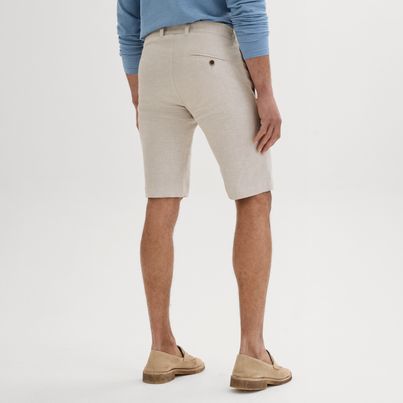 Sand melange linen shorts