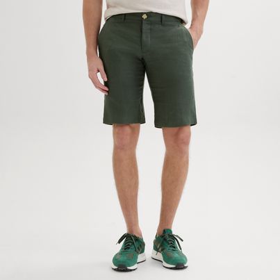 Dark green linen shorts
